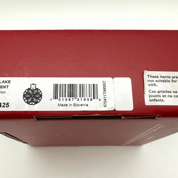 WATERFORD CRYSTAL Christmas Holiday Snowflake Ornament 4" x 3.5" With Box - Picture 13 of 16